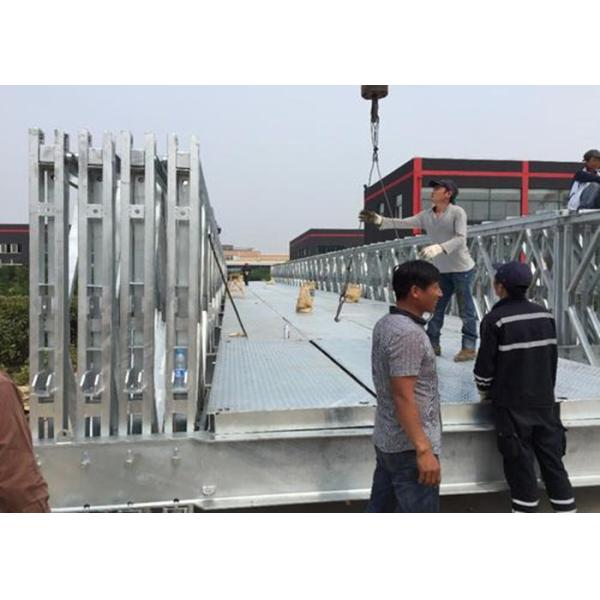 Heavy Loading Capacity Modular Steel Bailey Bridge Great Stability Long Fatigue Life