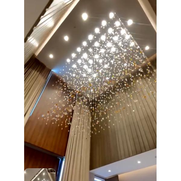 Modern Minimalist Restaurant Lights Designer Model Room Lighting Villa Large Glass Chandeliers