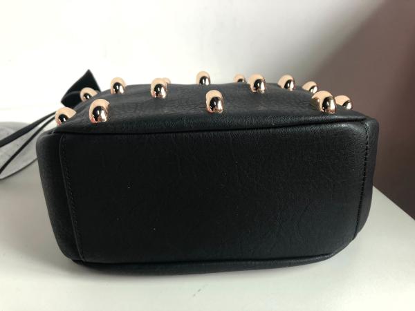 Women handbag with protruding gold point on side fashion lady tote bags