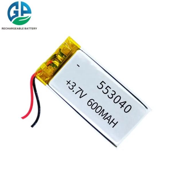 553040 Rechargeable Li Ion Polymer Battery 3.7v 600 Mah