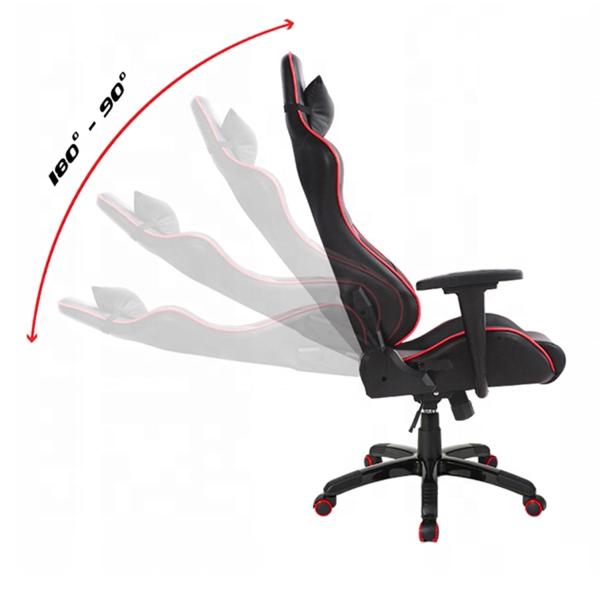 Synthetic Leather RGB Gaming Chair with Massage Function RGB Lights and High Comfort