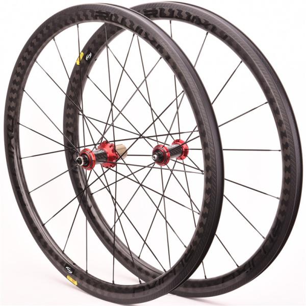 Jeu de roues de vélo en fibre de carbone 700C avec 18/21 rayons, rayons Pillar, roulements céramiques, pour cyclisme sur route