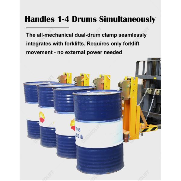 DG500 / DG1000 / DG1500 / DG2000 Heavy-Duty Forklift Mounted Drum Grab