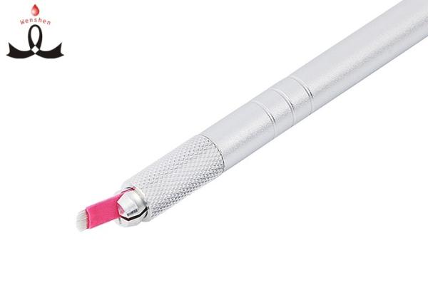 Light Weight Silver Manual Tattoo Pen OEM / ODM Microblading Permanent Makeup Hand Tool