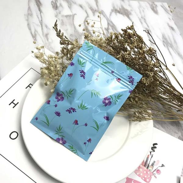 Colorful Mylar k Bag Smell Proof Food Storage Metallic Foil Airtight Bags Plastic Candy Packaging Pouch Flat Heat