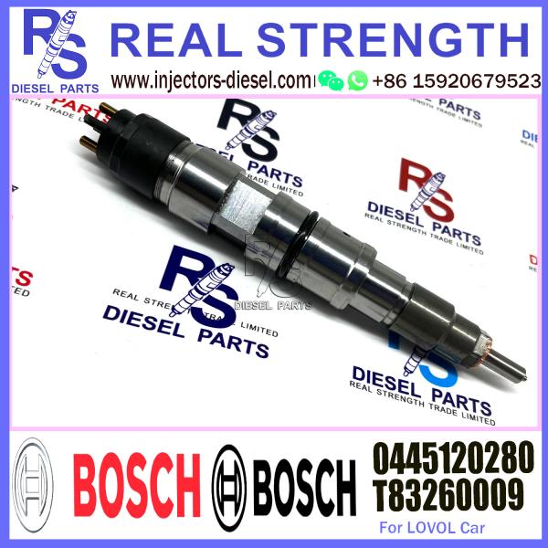 Genuine Common Rail Fuel Injector 0445120280 T83260009 For LOVOL Engine