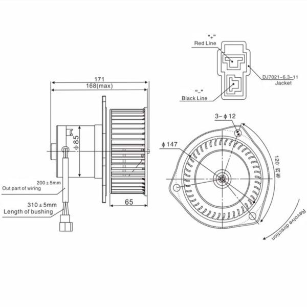 компоненты кондиционера 100Pa 3000rpm