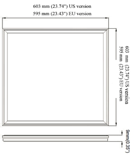 School Office Home Dimmable LED Panel Lighting fixture with aluminum alloy frame