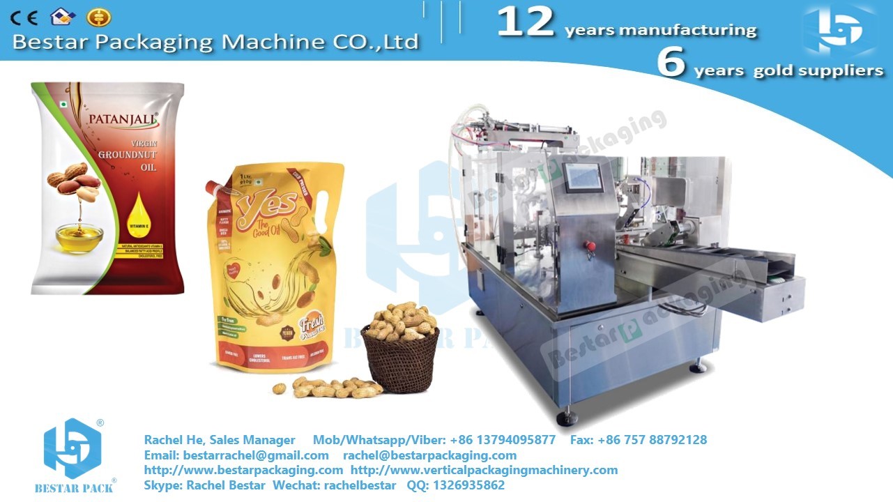 Heavy bar red wine premade pouch doypack machine with customized screw pump