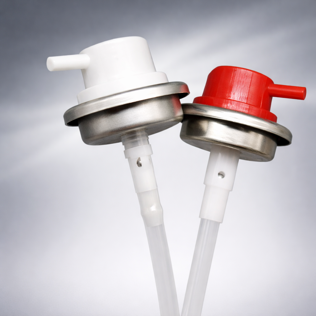 360° Aerosol Dispensing Valve with One Inch Size and Metal Tinplate Construction for Multi-Angle Spraying