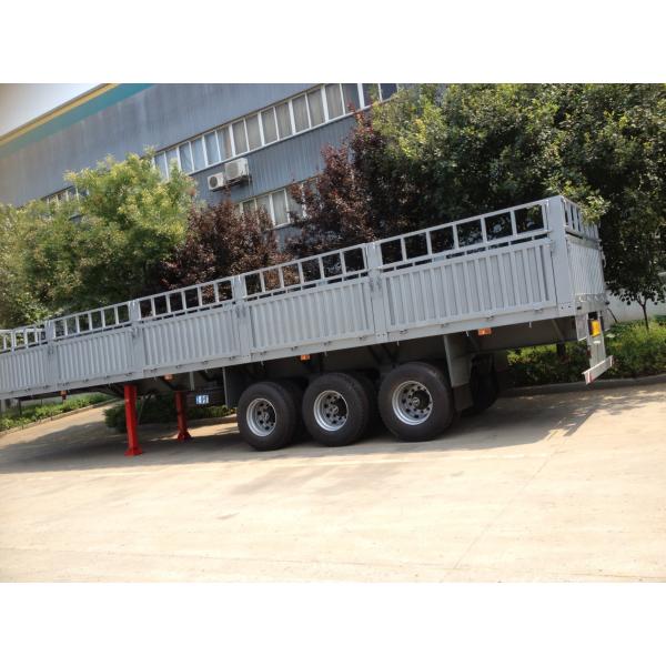 Custom Cargo Semi Trailer Truck 13000mm Length And Loading 35000 KG Sidewall Semitrailer