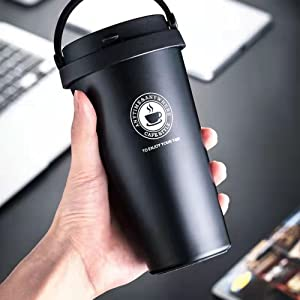 500ml Capacity Thermal Leak Proof Stainless Steel Vacuum Insulated Travel Mug with Handle