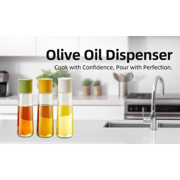 500ml Kitchen Glass Oil Dispenser Bottle Cooking Oil Container Multipurpose