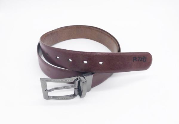 Genuine Leather Mens Reversible Belt 3.3cm Width With Vintage Hardware
