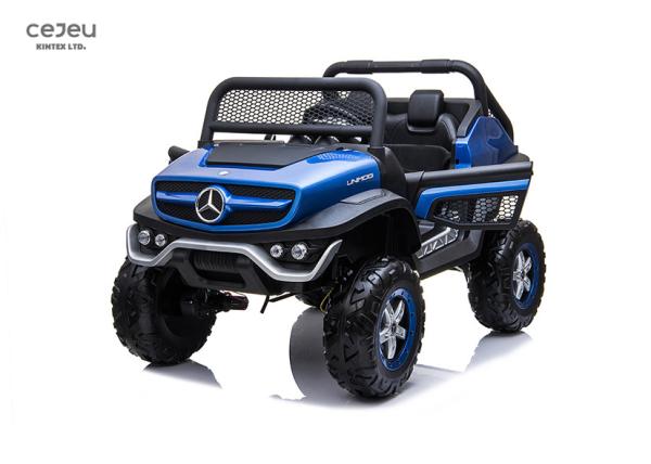LED Lights Mercedes Benz Unimog Ride On 2 Seater With EVA Tire