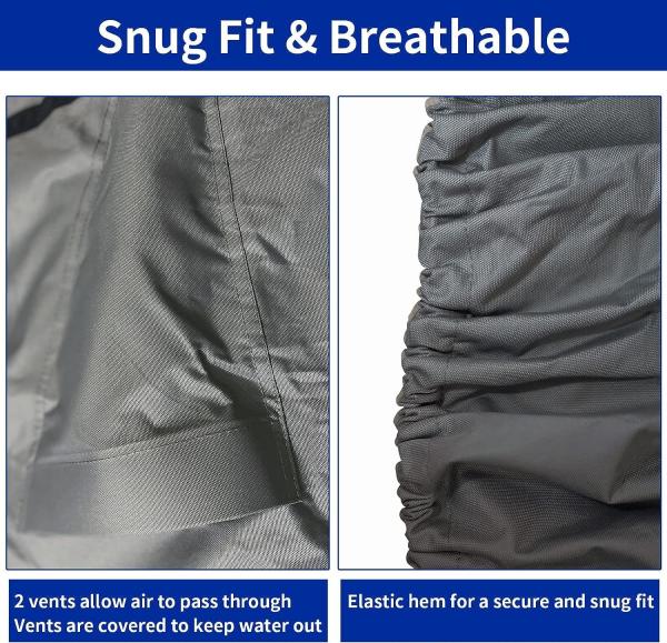 Boat Cover 800D Marine Grade Polyester Canvas Trailerable Full Size Boat Cover for V-Hull Runabouts Outboards