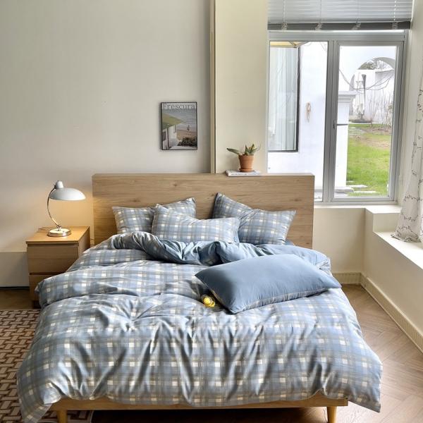 Estilo retro tablero de ajedrez Líneno Cubierta Cubierta Set de sábanas para un aspecto elegante y atemporal