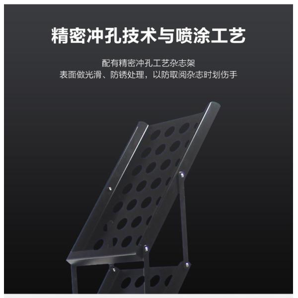 Metallic Foldable Book Stand with Logo ESD Magazine Display Rack Light Duty Style