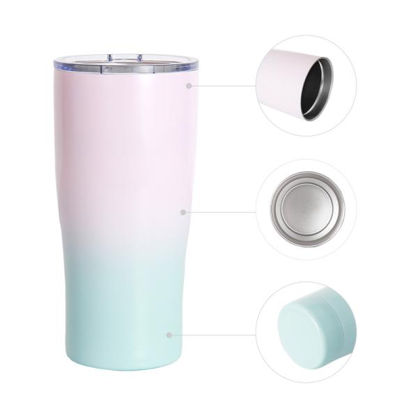 Eco Friendly Double Wall Insulated Thermal Cup With Lids 30oz
