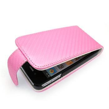 Pink Leather Holster Clip, Cell Phone Faceplate Covers For Apple IPhone 4