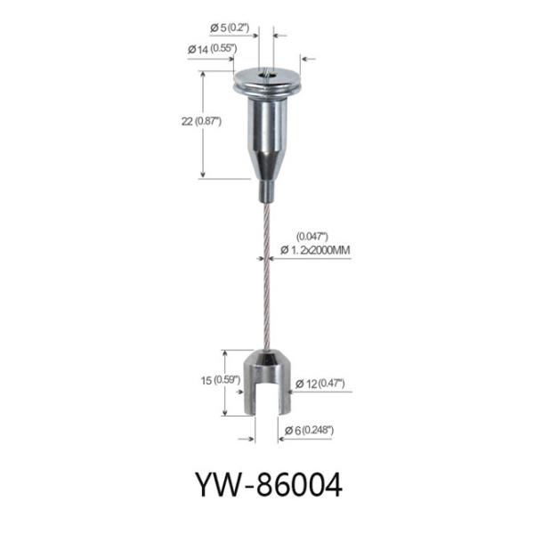 Système accrochant d'écran antibruit d'OEM vers le haut de la longueur réglable YW86004 de 2000mm