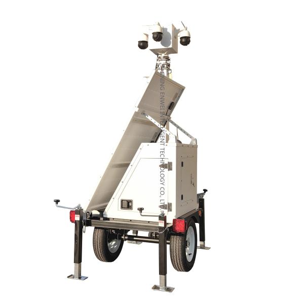 Small Solar Surveillance Trailer With Camera System For Outdoor Sport Events US Standard