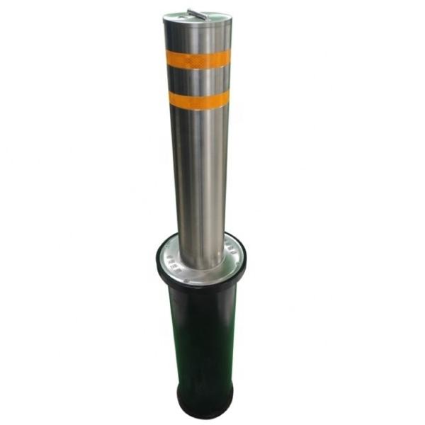 Bollards manuels en acier inoxydable, revêtus en poudre d'une épaisseur de paroi de 3 mm