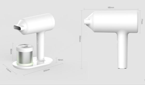 Replaceable Battery Straight Handle Rechargeable Cordless Hair Dryer