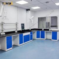 Benche de laboratoire en acier-bois