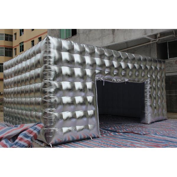 Customized Sliver Large Inflatable Tent , Outdoor Inflatable Party Tent