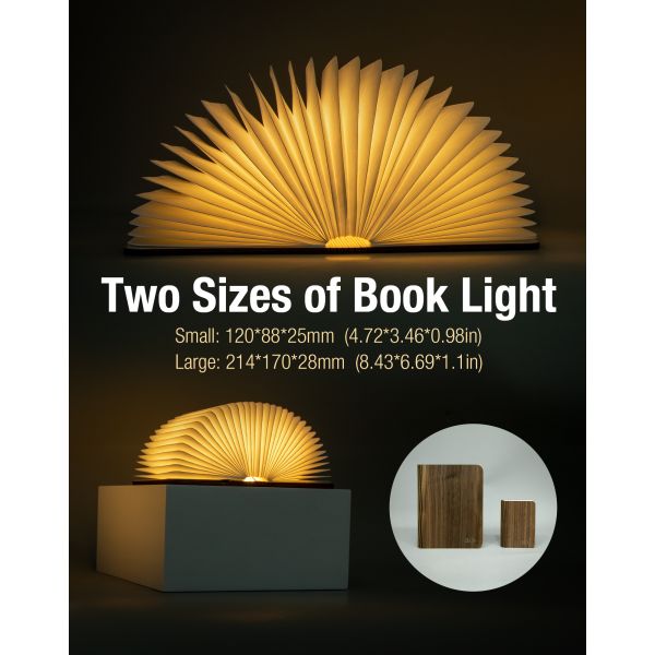 LED Origami Pendant Lamp Paper Craft Night Desk Book Light Wooden
