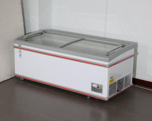 Top Open Supermarket Island Freezer Single Temperature Manual Defrost