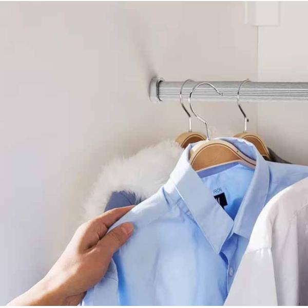 Advanced Grade Wardrobe-tube Clothes Hanging Pole Aluminum Alloy Bathroom Wardrobe Chrome Pipe