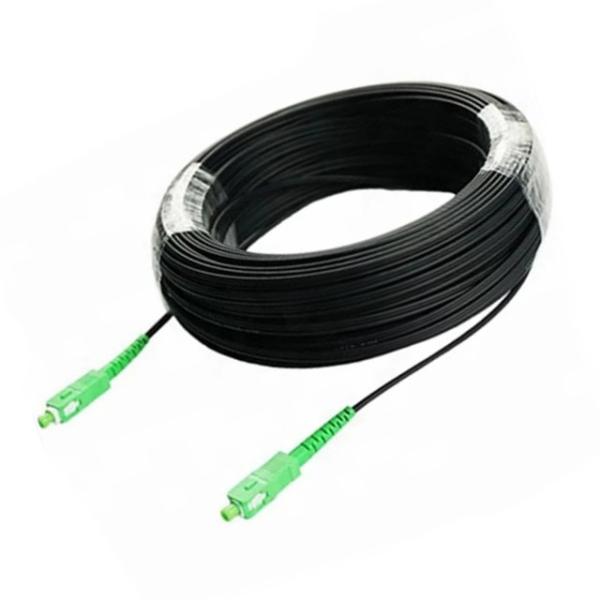 fio de gota exterior da fibra ótica da palavra simples FTTH do único modo do SC APC de 50M 100M