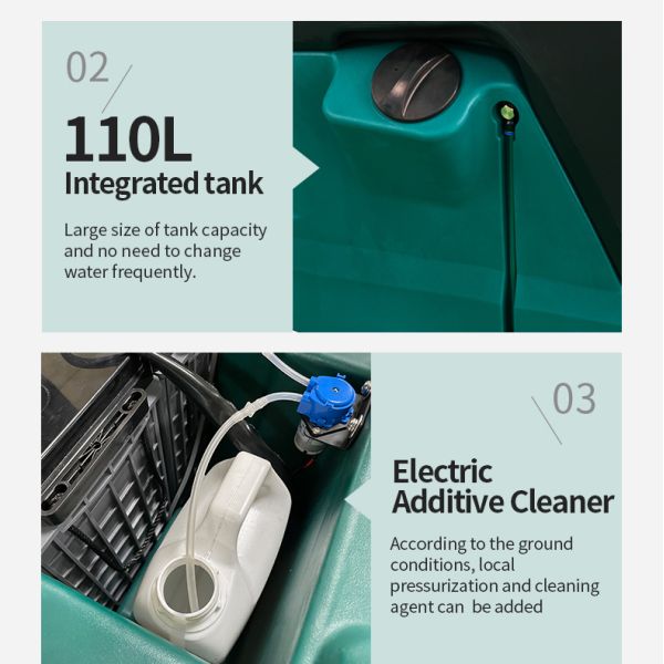 Ultrasonic Ride On Scrubber Floor Polisher Industrial Cleaning 220V