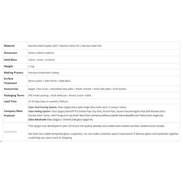 Clampada de cristal de precisión de inversión de vidrio fundido en negro con revestimiento