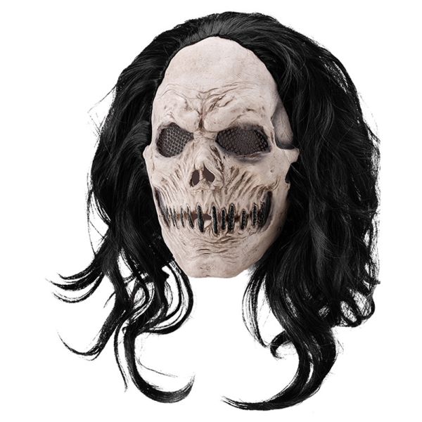 Customizable Latex Demon Mask for Halloween and Theatrical Use with One Size Fits Most Design