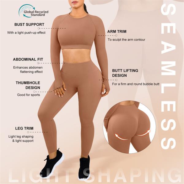 Eco-Friendly Airwear Gym Wear Set for Women High Waist Scrunch Butt Yoga Clothing