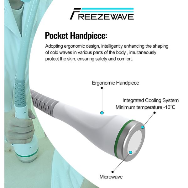 New Japan Popular 2.45GHz Slimming Freezewave 80% Fat Reaches Body Slimming Skin Tightening Cool Wave Cellulite Reduction