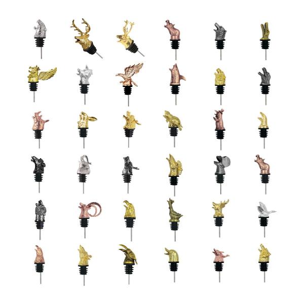 Custom Animal Liquor Pour Spout Stainless Steel Alcohol Bottle Speed Pourer