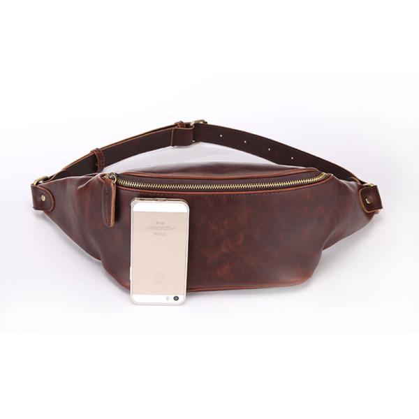 2024 Black Pu Leather Small Mobile Phone Pack Secure Zipper Closure for Your Phone