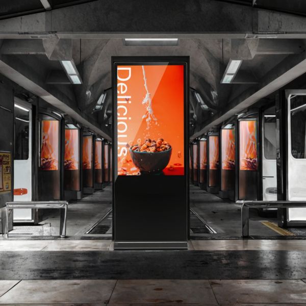 55 Floor Standing Digital Signage Android WiFi Advertising Kiosk Vertical Totem LCD Display Shopping Mall OEM