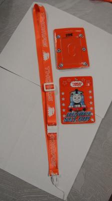 Polyester / ABS Material Badge Holders Lanyards For School Id 