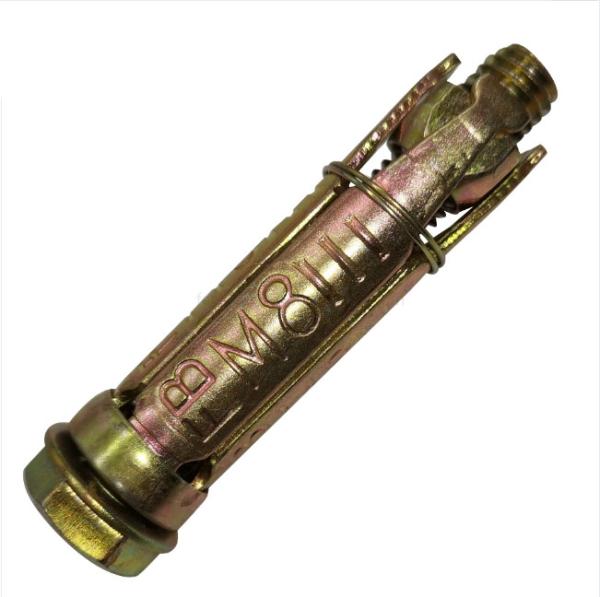 Fixing Anchor Bolts with three or four pcs Loose Bolt Shield Anchor Yellow Zinc Plated wall fix bolts