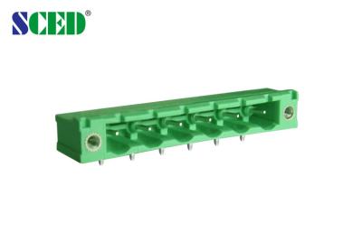 conector Pluggable do bloco terminal do PWB de 7.62mm 300V 18A com encabeçamento, soquetes masculinos, 14 Pólos