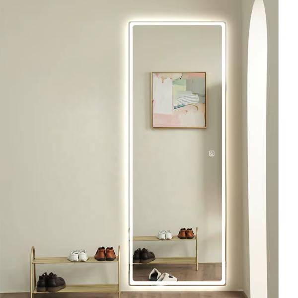 Decorative Full Length Mirror With LED Lights , Dimmable LED Smart Bathroom Mirror