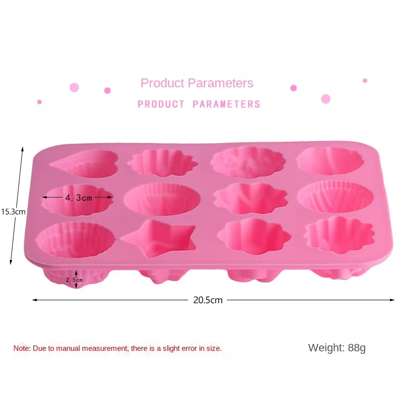 Cake Tools Silicone 12 Cavity Irregular Shape Cake Chocolate Mold Food Grade Eco-Friendly Easy Release Non Stick SHUXIN