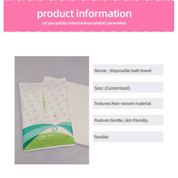 Nonwoven Disposable Bath Towels High Water Absorption Disposable Spa Towels