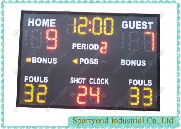 Portable Basketball Electronic Scoreboard For Basketball Sporting with double 24s Shot Clocks