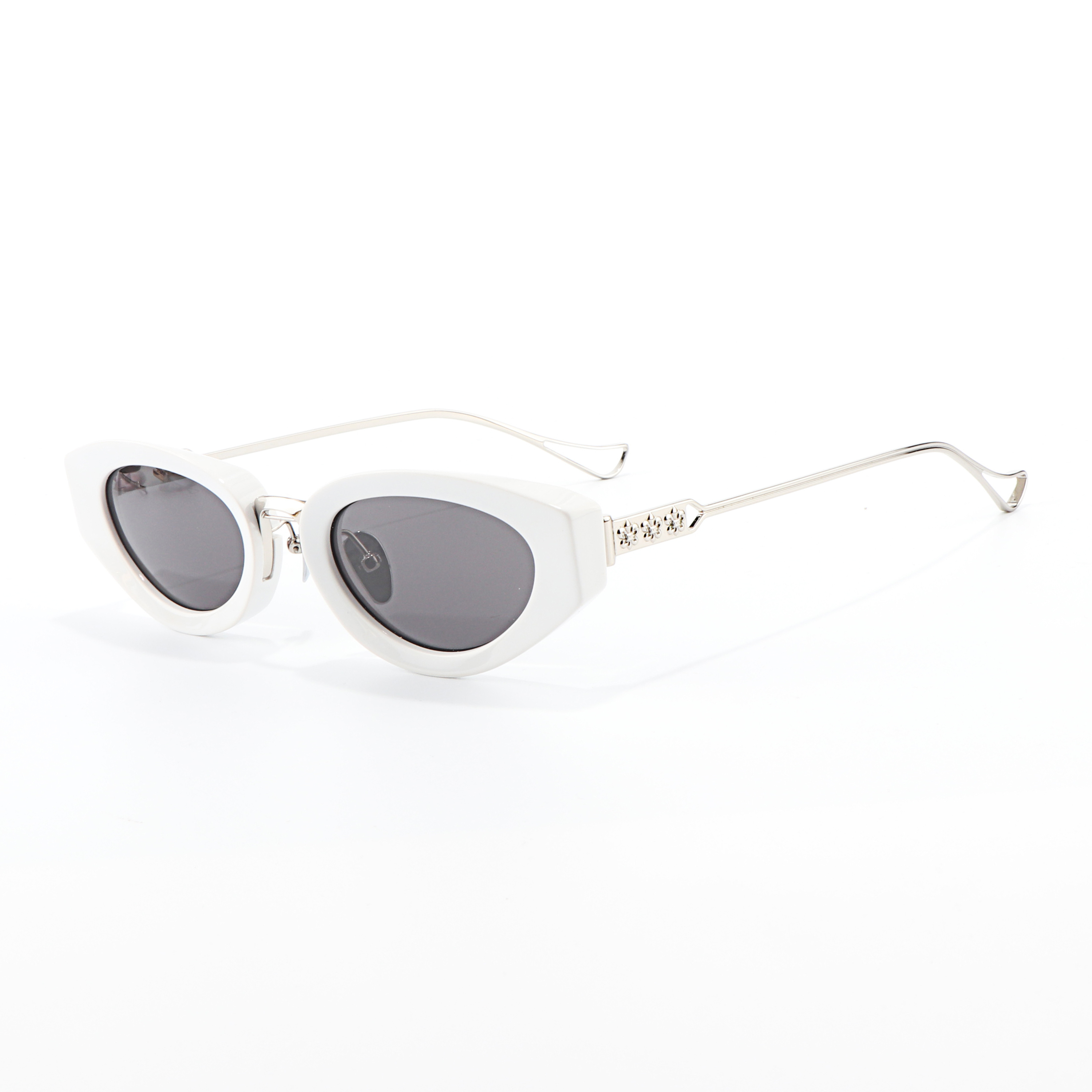 Fashion Cat Eye UV400 Protection Acetate Frame with Metal Embellishment Bulk Supplier Brand High-quality Sunglasses for Women